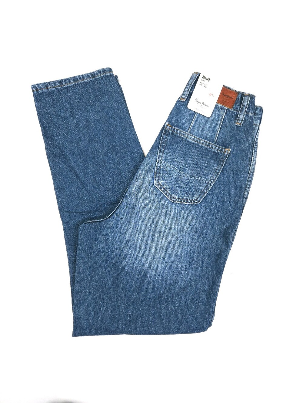 Pepe Jeans London Daisie Mom Carrot Blue Jeans Pleated Tapered 26